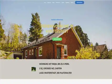 Homepage Wordpress Ferienwohnung