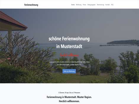 WordPress Homepage Ferienwohnung