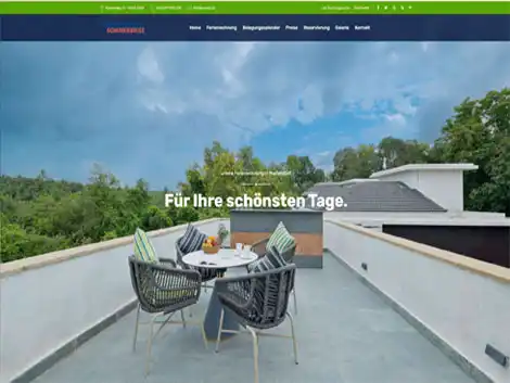 Homepage Demo Ferienhaus Website